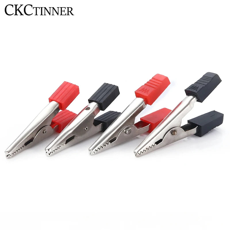 10 Pc Metal Alligator Clips Set – Crocodile Test Clamps 35 & 50mm Alligator Test Clips Axl