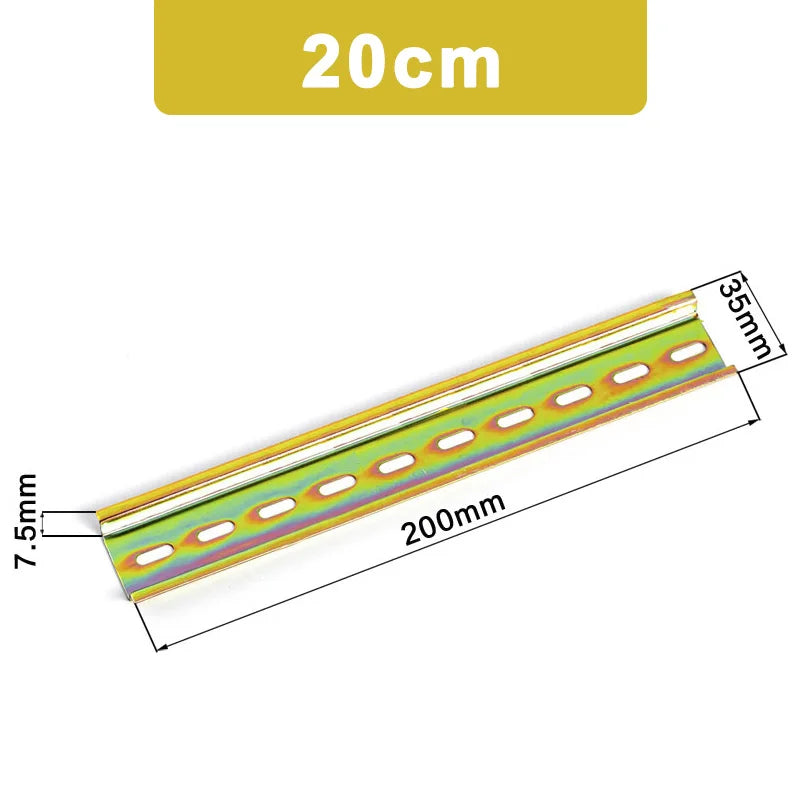 C45 DIN Rail 35mm x 7.5mm – Aluminum & Steel Guide Rail DIN Rail Axl 20cm