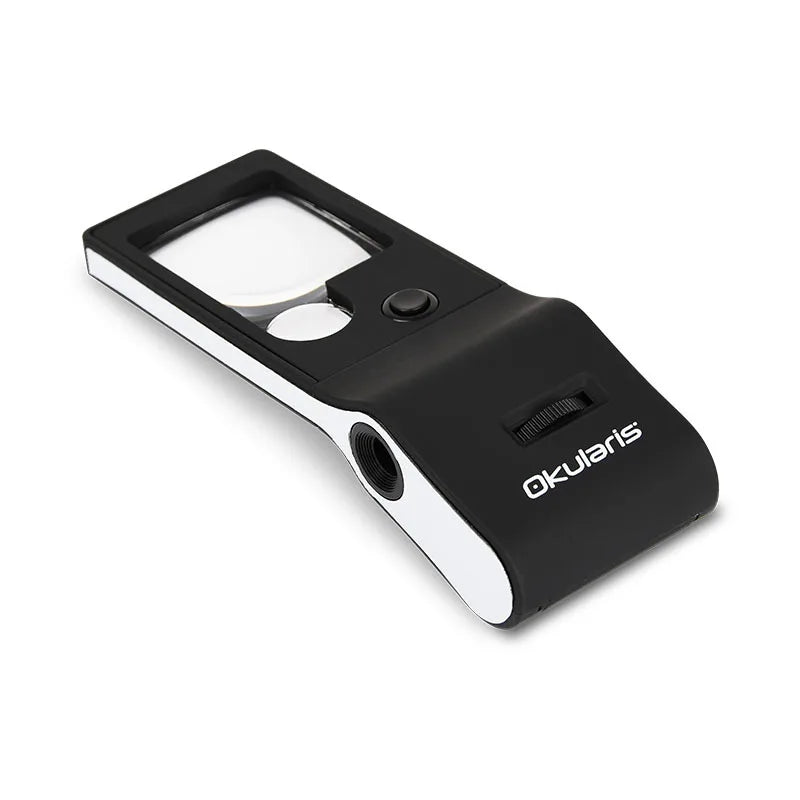 3X 10X 55X Magnifier Loupe with LED & UV Light | 3-Lens Magnifier Loupe Axl