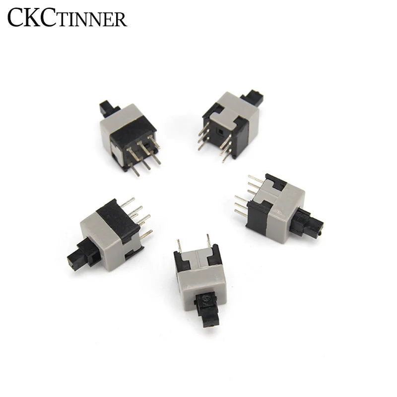 10PCS Self-Locking Tactile Push Button Micro Switch 6 Pin Kit Micro Switch Kit Axl