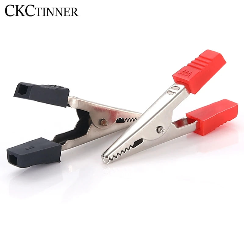10 Pc Metal Alligator Clips Set – Crocodile Test Clamps 35 & 50mm Alligator Test Clips Axl