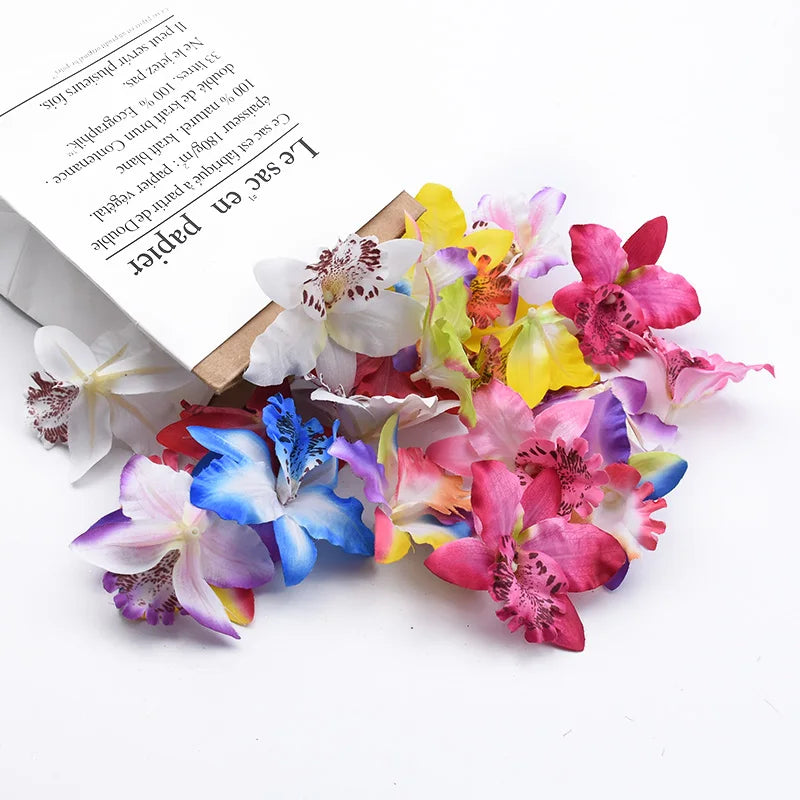 Silk Butterfly Orchid Artificial Flowers 20/50 Pcs – Wedding Décor Artificial Flowers Axl