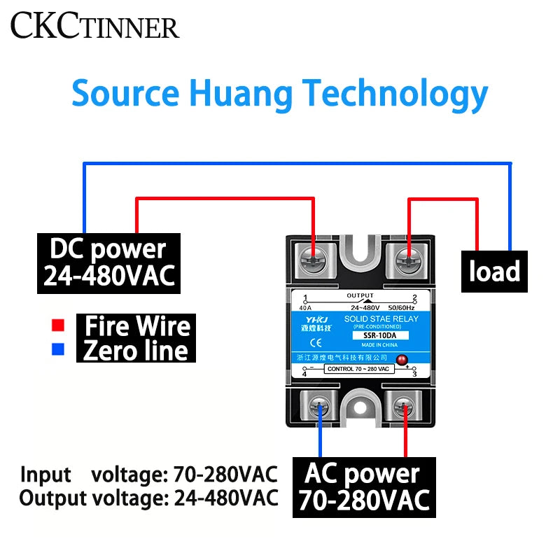 DC-DC Solid State Relay SSR 10DD 25DD 40DD with Heat Sink Solid State Relay Axl