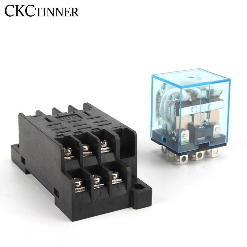 HH63P LY3NJ 10A Electromagnetic Relay + PTF11A Socket Base Electromagnetic Relay Axl
