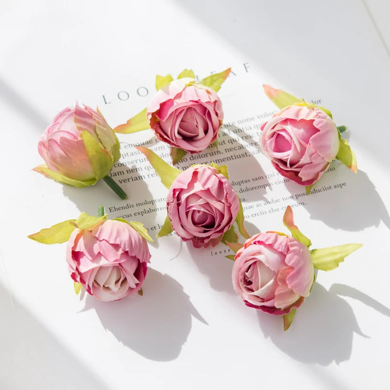 Silk Tea Bud Rose Artificial Flowers – Wedding & Home Décor Artificial Silk Flowers Axl dark pink 50pieces