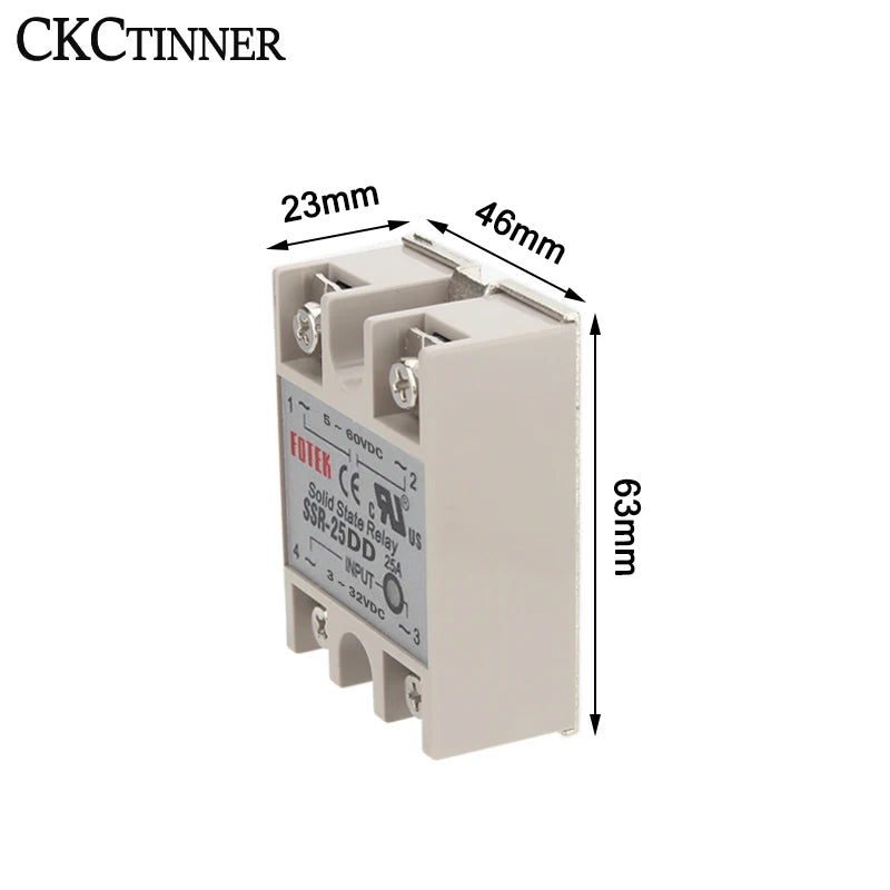 DC Solid State Relay SSR 10A 25A 40A Single Phase White Shell Solid State Relay Axl