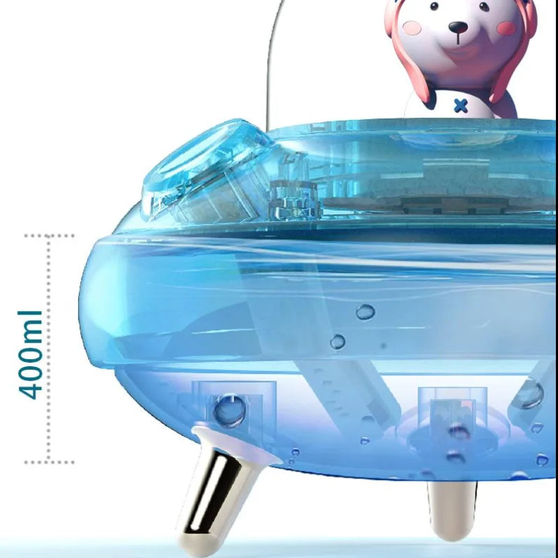 BALASHOV 400ml Dual Spray USB Mini Humidifier with Night Light USB Mini Humidifier Axl