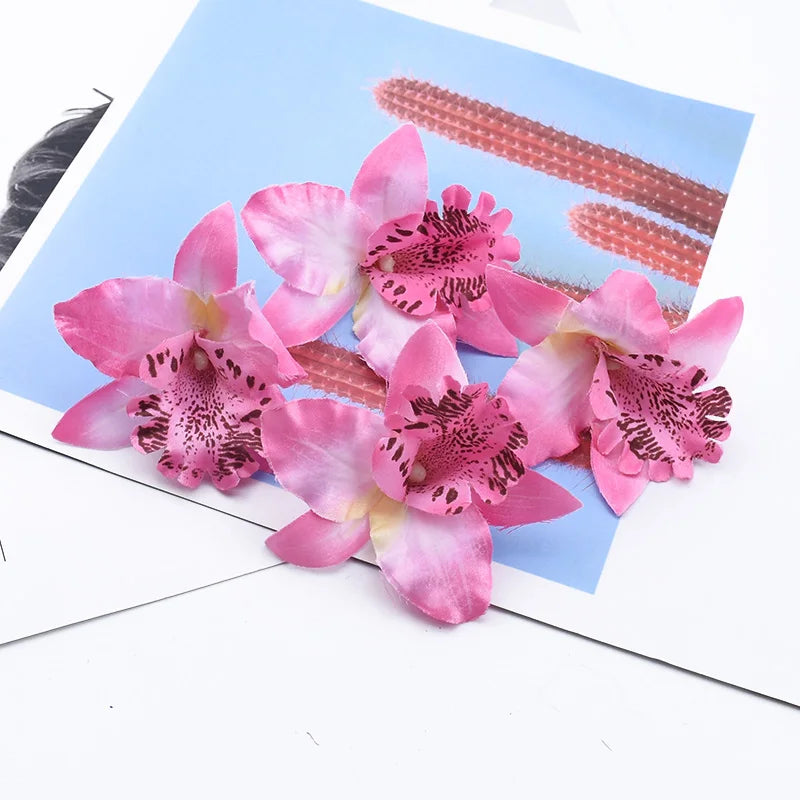 Silk Butterfly Orchid Artificial Flowers – Wedding & Home Decor Artificial Silk Flowers Axl color 1 60 Pieces
