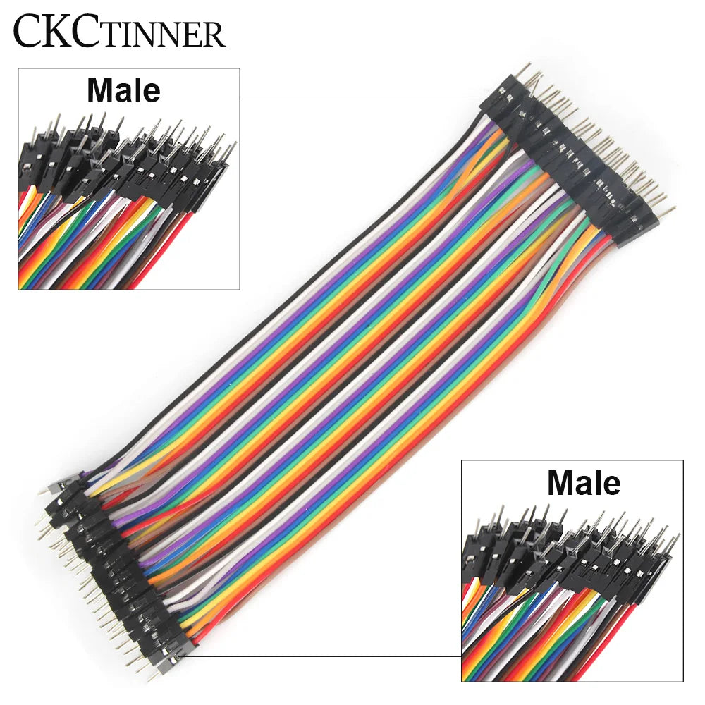 40-Pin Dupont Jumper Wires M/M M/F F/F – PCB & Arduino DIY Jumper Wire Kit Axl