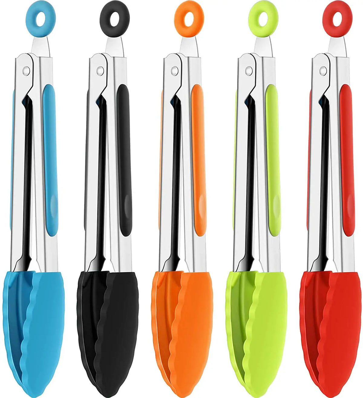 Silicone Kitchen Tongs Set – 7, 9 & 12 Inch BBQ Cooking Tongs Kitchen Cooking Tongs Axl