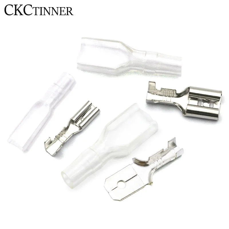 20pcs Insulated Spring Terminal Plugs 2.8/4.8/6.3mm Clear Cover Electrical Terminal Plugs Axl