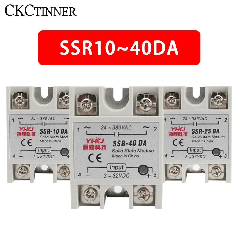 SSR-10DA/25DA/40DA DC to AC Single Phase Solid State Relay Solid State Relay Axl