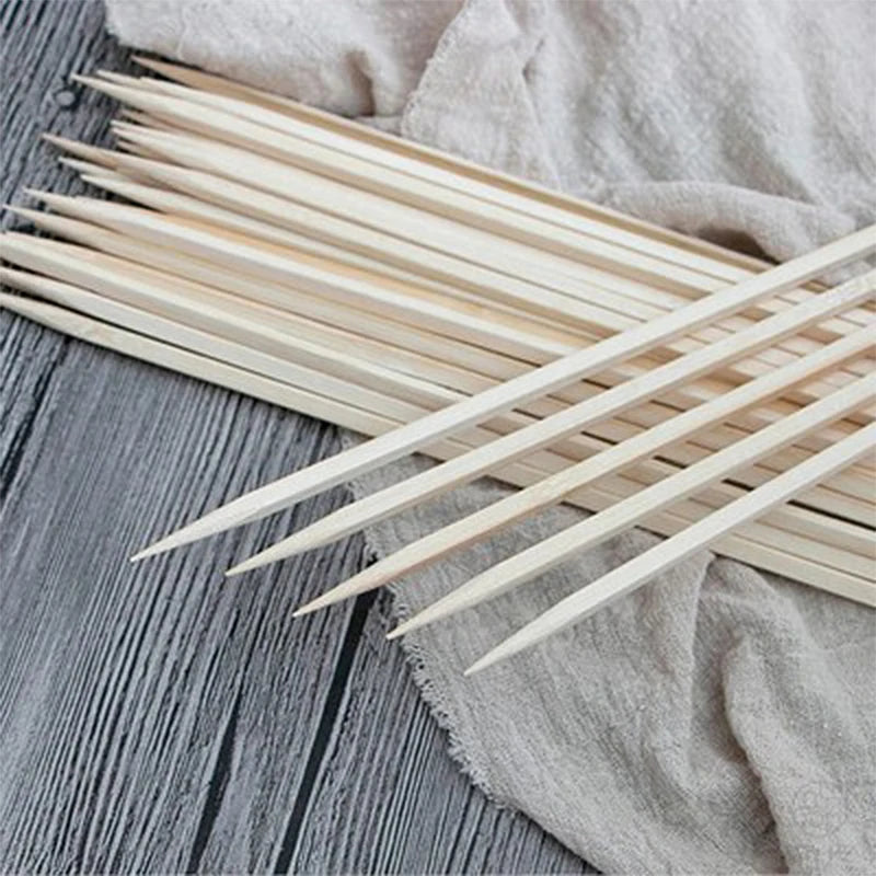 Bamboo BBQ Skewers 18cm | Disposable Kebab & Fruit Sticks BBQ Bamboo Skewers Axl