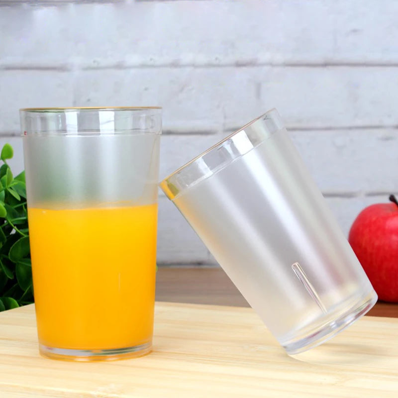6-Pack Clear Plastic Tumblers 9.5/12/16 oz – Reusable Cups Plastic Tumblers Set Axl