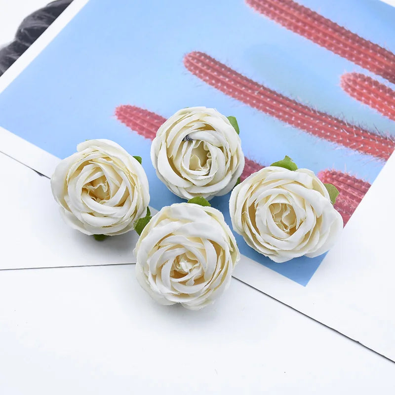 Silk Tea Rose Heads 10/20 Pcs – Artificial Flowers for Wedding Artificial Silk Flowers Axl Color 14 10 Pieces