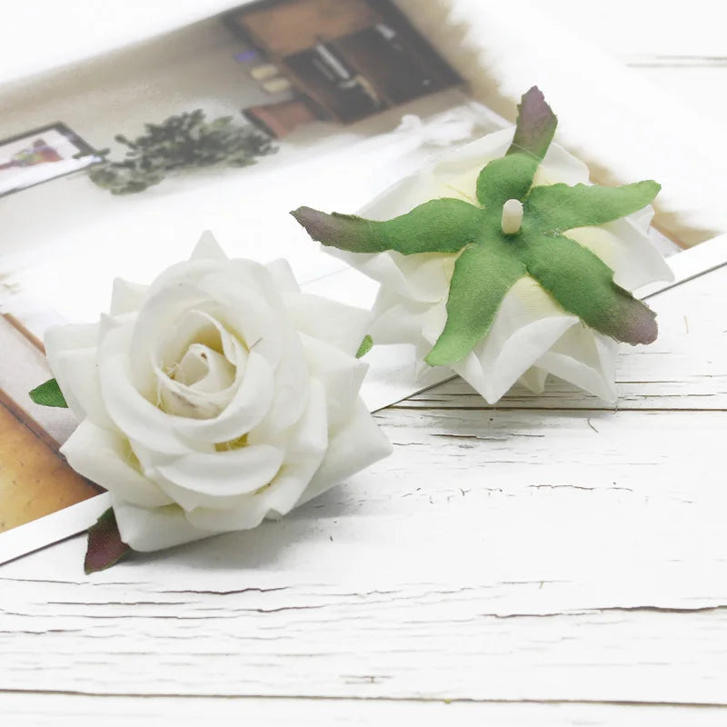 Artificial Silk Rose Flower Heads 5/10 Pcs – Wedding & DIY Decor Artificial Silk Roses Axl color 6 10 pcs