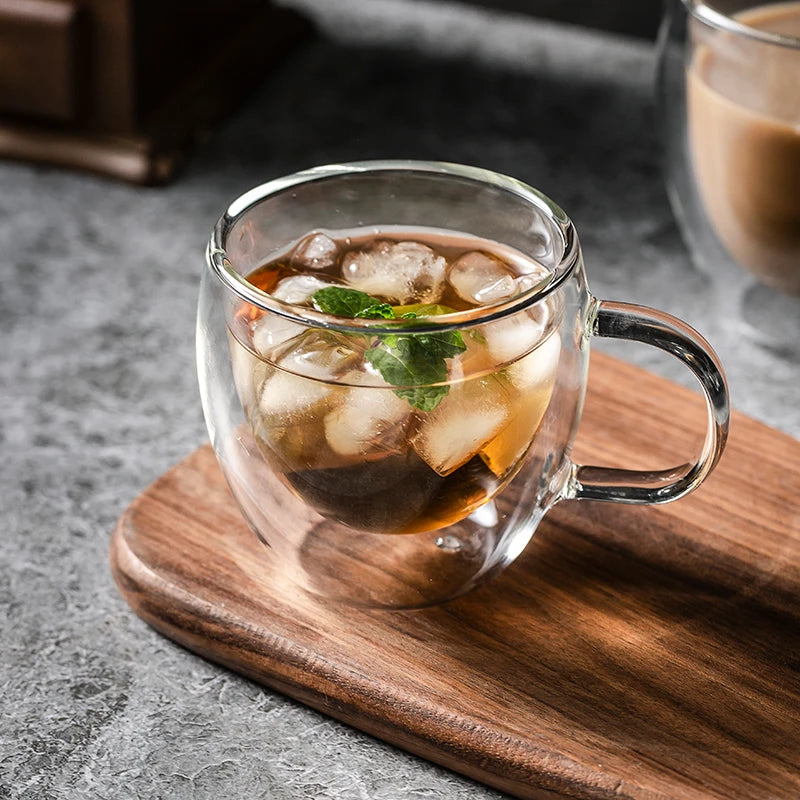 KEMORELA Double Wall Glass Cup – Coffee, Whiskey & More Double Wall Glass Cup Axl