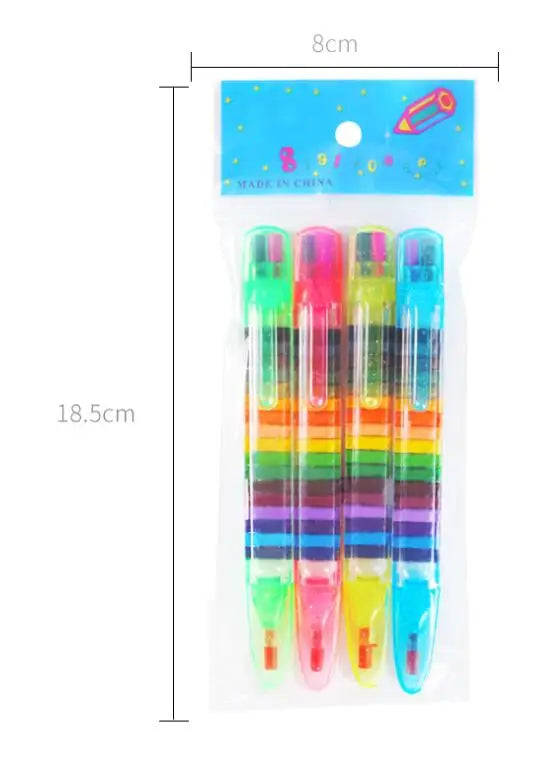 20-Color Non-Toxic Kids Crayon Set – Drawing & Art Pastels Kids Crayon Set Axl 4pcs