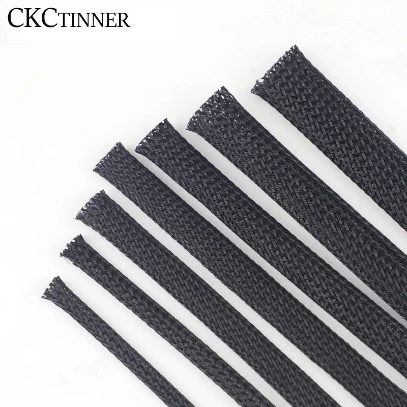 Black PET Braided Cable Sleeve 3–30mm | Wire Protection Cable Protection Sleeve Axl 100M 20mm