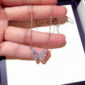 Huitan Butterfly CZ Pendant Necklace – Dazzling Women's Jewelry Pendant Necklace Axl XL555 42cm 5cm