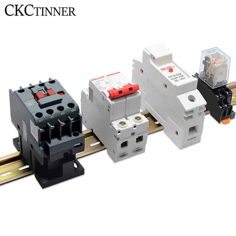 C45 DIN Rail 35mm x 7.5mm – Aluminum & Steel Guide Rail DIN Rail Axl