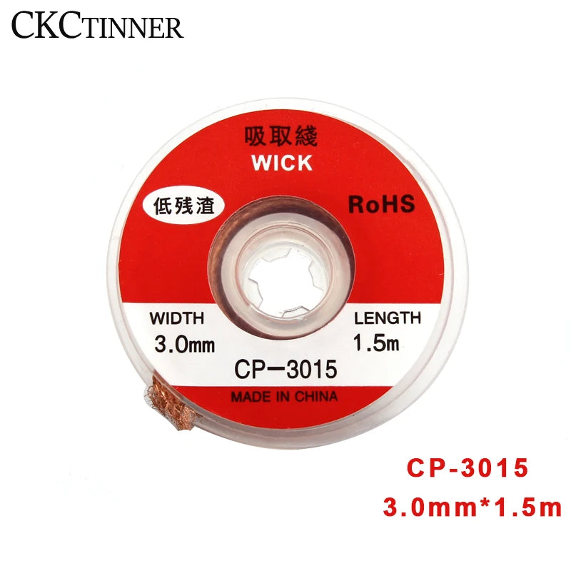 Desoldering Wick Solder Braid 1.5–3.5mm | PCB Tin Removal Tool Desoldering Wick Axl 3015 3.0mm