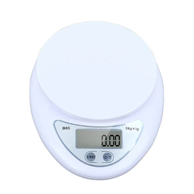 KEMORELA 5KG Digital Kitchen Scale – LCD, 1g Accuracy Digital Kitchen Scale Axl