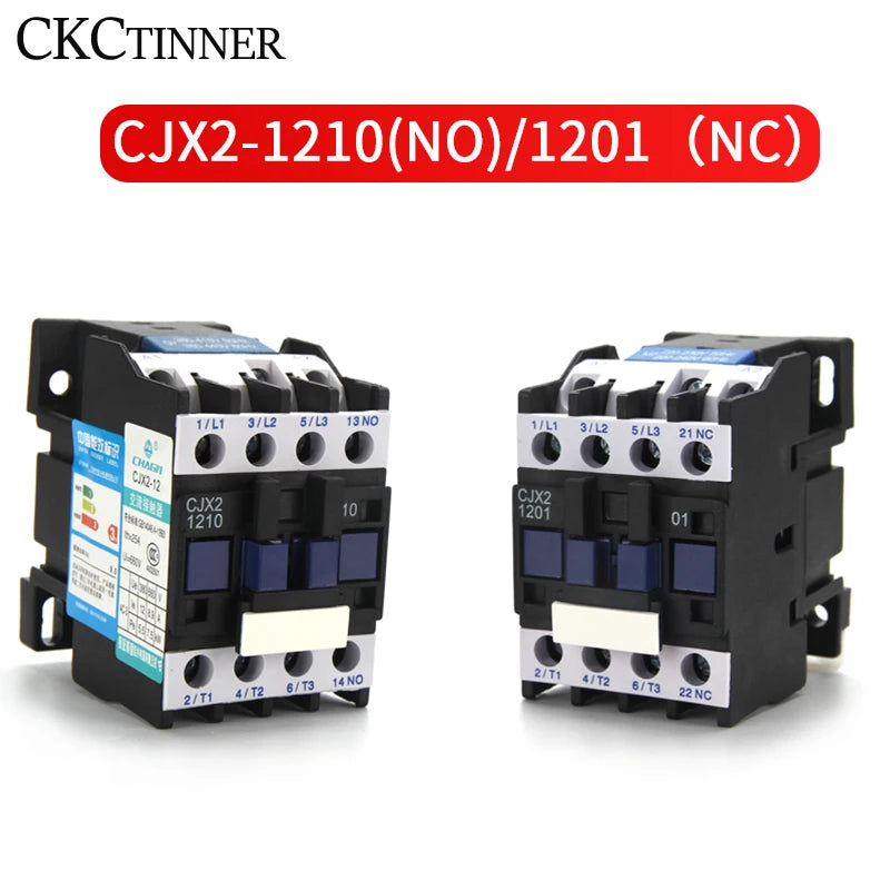 CJX2-12 AC Contactor 12A 3P+1NO DIN Rail 24V–380V CE AC Contactor Axl
