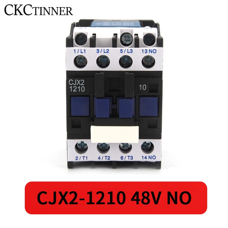 CJX2-12 AC Contactor 12A 3P+1NO DIN Rail 24V–380V CE AC Contactor Axl CJX2 48V NO