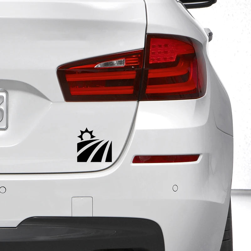 Sun Rise Car & Motorcycle PVC Sticker – Black & White Decal Car Vinyl Sticker Axl