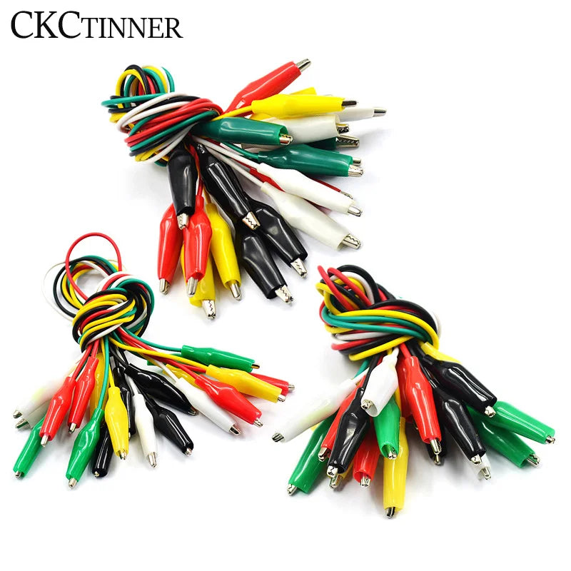 Alligator Clip Banana Plug Test Leads – 10 Pc Probe Cable Set Multimeter Test Leads Axl