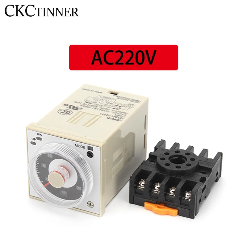 H3BA-N8H Time Relay 8-Pin 2NO2NC 1.2s–300h | Multi-Voltage Time Relay Axl AC220V