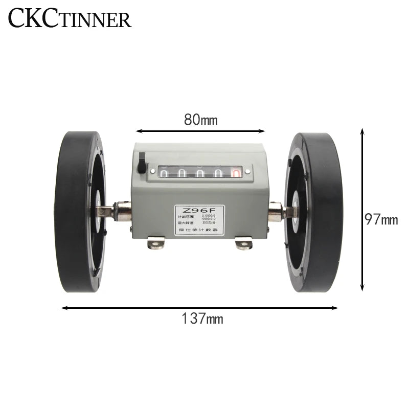 Z96-F Mechanical Length Counter – Dual Wheel 0–9999.9m Mechanical Length Counter Axl