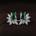 Huitan CZ Stud Earrings – Red, Green & Blue Cubic Zirconia CZ Stud Earrings Axl E637