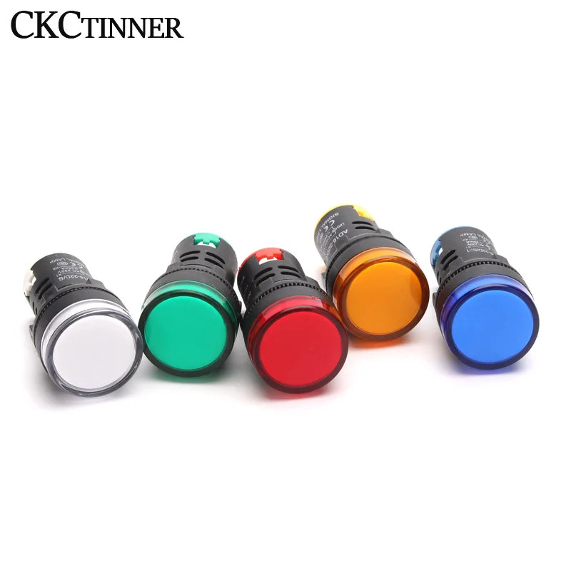 22mm LED Panel Indicator Light 12V–380V | AD16-22DS Signal Lamp LED Indicator Light Axl