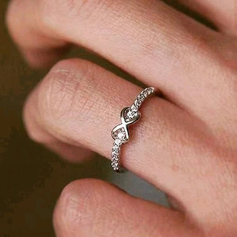 Huitan Cubic Zirconia Thin Ring for Women | Trendy Daily Wear Fashion Ring Axl