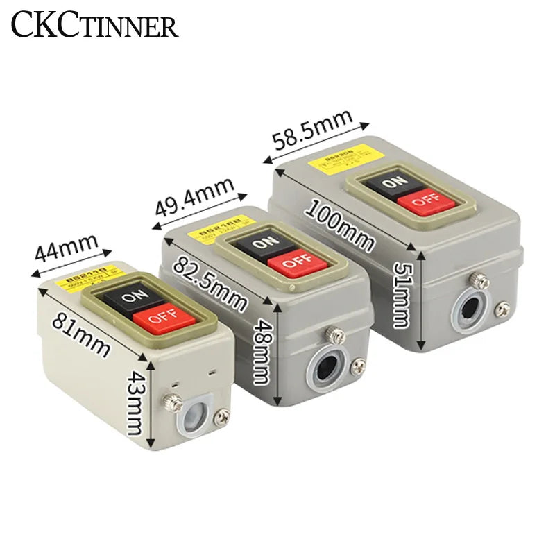 Three-Phase Motor Start Stop Push Button Switch 10A 380V BS216B Push Button Switch Axl