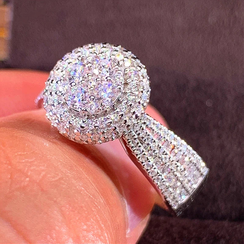 Huitan Bow Ring Women – CZ Silver Wedding & Engagement Band Fashion Ring Axl