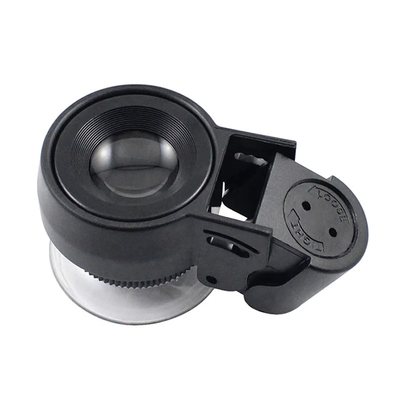 45x LED Handheld Magnifying Glass – Pocket Microscope & Holster LED Magnifying Glass Axl