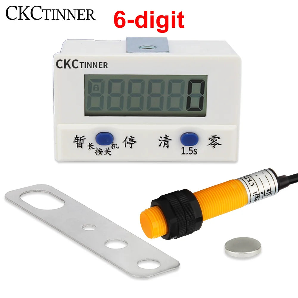 Digital Magnetic Proximity Counter 5-Digit | CKCTINNER SJ18 Digital Counter Meter Axl 6-digit