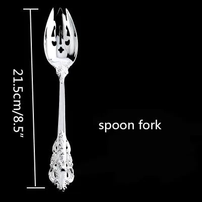 Silver Plated Luxury Cutlery – Engraved Flatware Knife Fork Spoon Silver Plated Flatware Axl Salad fork spoon