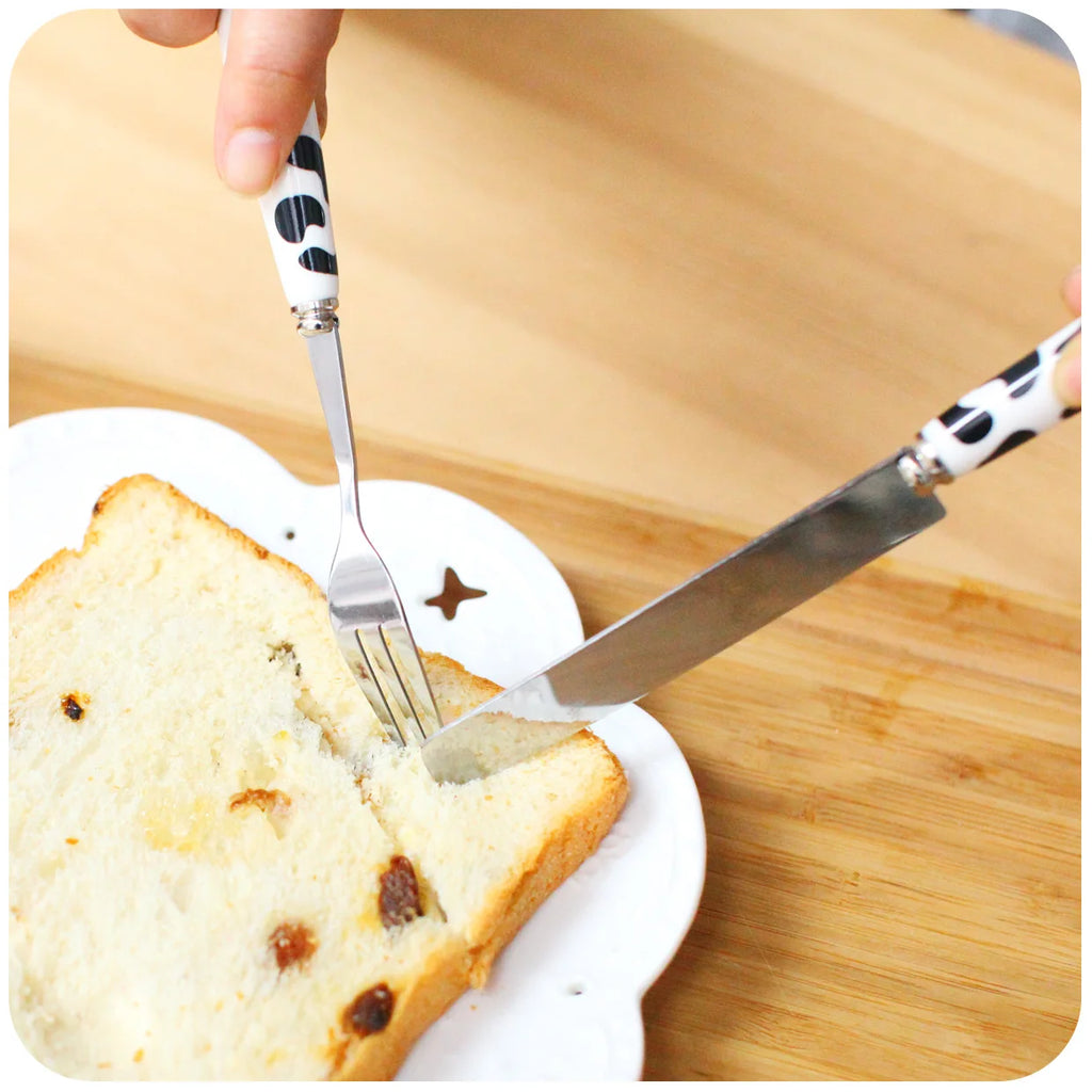 Kids Cartoon Ceramic Handle Cutlery Set – Knife Fork Spoon 3pc Kids Flatware Set Axl