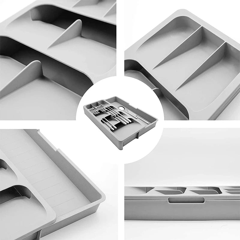 Multipurpose Silverware Drawer Organizer Tray | BPA-Free Drawer Organizer Tray Axl