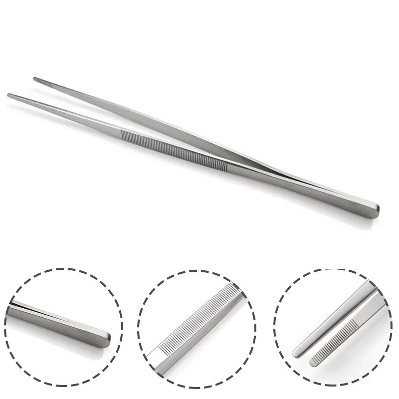 12-Inch Stainless Steel Kitchen Tongs | BBQ Chef Food Clip Kitchen Tongs Axl