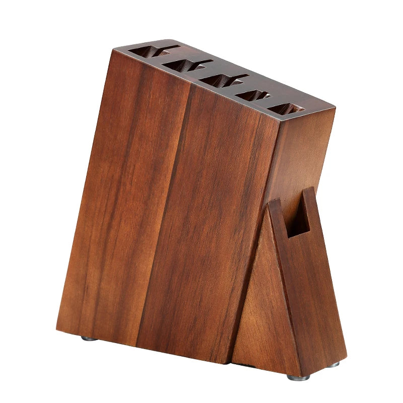 XINZUO Acacia Wood Knife Block – 5-Slot Countertop Holder Wood Knife Block Axl Knife Holder China Mainland