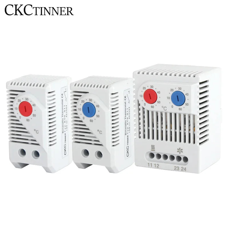 Cabinet Mini Thermostat KTO011 KTS011 | DIN Rail Temp Controller Mechanical Thermostat Axl