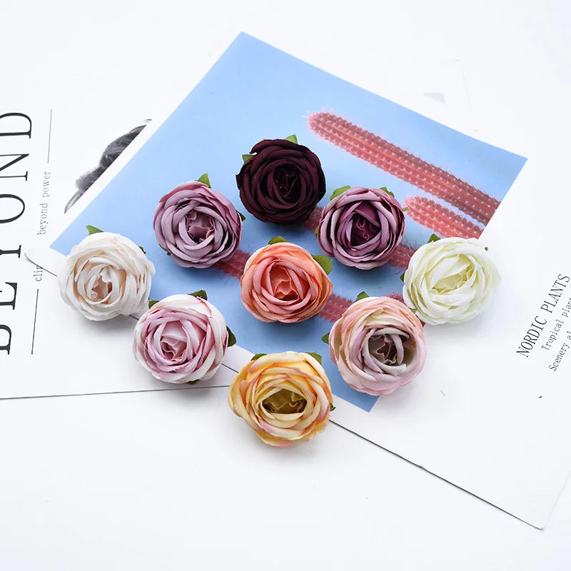 Silk Tea Rose Heads 10/20 Pcs – Artificial Flowers for Wedding Artificial Silk Flowers Axl