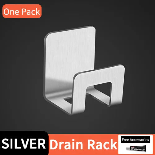 KEMORELA Stainless Steel Sink Sponge Holder – Kitchen Organizer Sink Sponge Holder Axl Silver