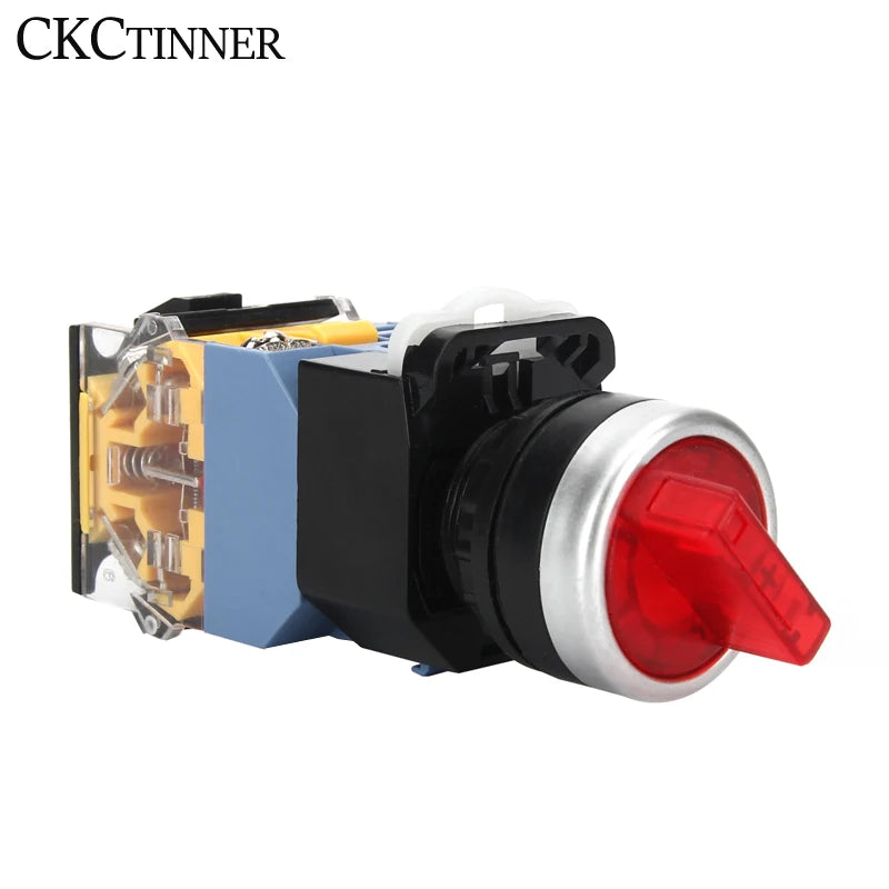 22mm Latching Rotary Selector Switch 1NO/1NC with Pilot Light Rotary Selector Switch Axl