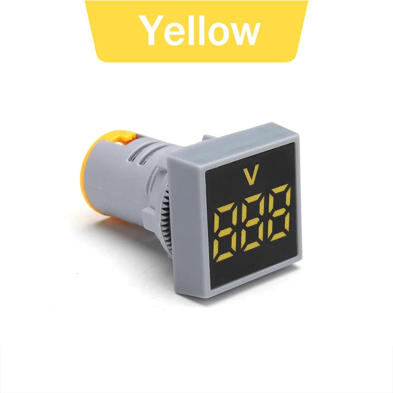 22mm LED Digital Panel Voltmeter AC 12–500V | 5 LED Colors Digital Panel Voltmeter Axl